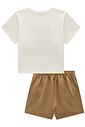 Conjunto de blusa em meia malha e short saia em moletom sem pelúcia 98252 Vic Teen Menina Conjunto de blusa em meia malha e short saia em moletom sem pelúcia 98252 Vic Teen Menina