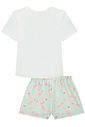 Conjunto de pijama com blusa em malha fresh e shorts em malha comfy 95083 Vic Teen Menina