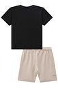 Conjunto de camiseta em meia malha e bermuda em malha alfaiataria 99257 Johnny Fox Teen Menino