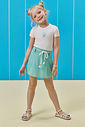 Conjunto de blusa em canelado liz e short saia em tecido brend de viscose 93640 Kukiê Infantil Menina Conjunto de blusa em canelado liz e short saia em tecido brend de viscose 93640 Kukiê Infantil Menina