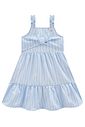 Vestido em tecido listrado bordado 98367 Infanti Infantil Menina Vestido em tecido listrado bordado 98367 Infanti Infantil Menina