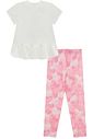 Conjunto de blusa alongada em meia malha e calça legging em malha power 96630 Infanti Infantil Menina