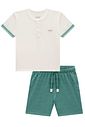 Conjunto de camiseta em suedine e bermuda em cotton jeans com elastano 95164 Johnny Fox Teen Menino Conjunto de camiseta em suedine e bermuda em cotton jeans com elastano 95164 Johnny Fox Teen Menino