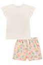 Conjunto de blusa em meia malha e shorts em moletom sem pelúcia 98589 Infanti Infantil Menina Conjunto de blusa em meia malha e shorts em moletom sem pelúcia 98589 Infanti Infantil Menina