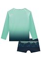 Conjunto de camiseta e sunga em malha uv dry com proteção UV50+ 97331 Johnny Fox Teen Menino