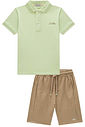 Conjunto de polo em meia malha e bermuda em cotton jeans com elastano 99064 LucBoo Infantil Menino Conjunto de polo em meia malha e bermuda em cotton jeans com elastano 99064 LucBoo Infantil Menino