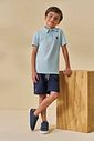 Conjunto de camisa polo em malha mesclada e bermuda em sarja girassol com elastano 96548 LucBoo Infantil Menino Conjunto de camisa polo em malha mesclada e bermuda em sarja girassol com elastano 96548 LucBoo Infantil Menino