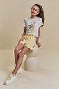 Conjunto de blusa em meia malha e shorts em moletom sem pelúcia 95908 Lilimoon Teen Menina