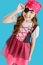 Fantasia de Piratinha (Vestido em malha power, tule e paetê. Acompanha tapa olho) 97622 Kukiê Infantil Menina Fantasia de Piratinha (Vestido em malha power, tule e paetê. Acompanha tapa olho) 97622 Kukiê Infantil Menina