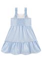 Vestido em tecido listrado bordado 98367 Infanti Infantil Menina Vestido em tecido listrado bordado 98367 Infanti Infantil Menina