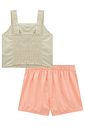 Conjunto de blusa em verano linho e short saia em sarja com elastano 99460 Lilimoon Teen Menina Conjunto de blusa em verano linho e short saia em sarja com elastano 99460 Lilimoon Teen Menina