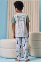 Conjunto de pijama com camiseta e calça em malha fresh 97091 LucBoo Infantil Menino