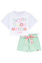 Conjunto de blusa em meia malha e shorts em moletom sem pelúcia 96580 Kukiê Infantil Menina Conjunto de blusa em meia malha e shorts em moletom sem pelúcia 96580 Kukiê Infantil Menina