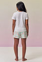 Conjunto de pijama com blusa em malha fresh e shorts em malha comfy 95083 Vic Teen Menina