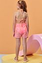 Bíquini em malha com proteção UV50+ e shorts saída de praia em tela fashion 93247 Kukiê Infantil Menina