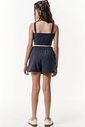 Conjunto de regata e short saia em alfaiataria premium melange 95987 Vic Teen Menina