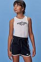 Conjunto de regata em canelado liz e shorts em moletom sem pelúcia 98254 Vic Teen Menina Conjunto de regata em canelado liz e shorts em moletom sem pelúcia 98254 Vic Teen Menina