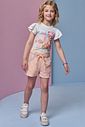 Conjunto de blusa em meia malha e shorts em moletom sem pelúcia 95412 Infanti Infantil Menina Conjunto de blusa em meia malha e shorts em moletom sem pelúcia 95412 Infanti Infantil Menina