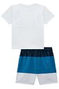 Conjunto de camiseta em meia malha e bermuda em nylon ergonomic com elastano 98232 LucBoo Infantil Menino