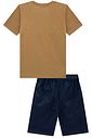 Conjunto de camiseta em meia malha e bermuda em sarja girassol com elastano 97913 LucBoo Infantil Menino Conjunto de camiseta em meia malha e bermuda em sarja girassol com elastano 97913 LucBoo Infantil Menino
