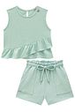 Conjunto de regata e shorts em malha anarruga 97036 Infanti Infantil Menina Conjunto de regata e shorts em malha anarruga 97036 Infanti Infantil Menina