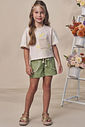 Shorts em linho com elastano 98123 Infanti Infantil Menina