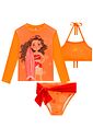 Trio de blusa e biquíni em malha com proteção UV50+ 99542 Kukiê Infantil Menina Trio de blusa e biquíni em malha com proteção UV50+ 99542 Kukiê Infantil Menina