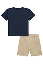 Conjunto de camiseta em meia malha e bermuda em moletwill com elastano 95178 Johnny Fox Teen Menino Conjunto de camiseta em meia malha e bermuda em moletwill com elastano 95178 Johnny Fox Teen Menino