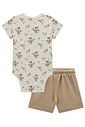 Conjunto de body em suedine e bermuda em cotton jeans com elastano 97996 LucBoo Bebê Menino Conjunto de body em suedine e bermuda em cotton jeans com elastano 97996 LucBoo Bebê Menino