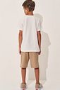 Conjunto de camiseta em meia malha e bermuda em linho santorine com elastano 97990 Johnny Fox Teen Menino