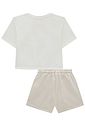 Conjunto de blusa em meia malha e shorts em moletom linho sem pelúcia 96365 Infanti Infantil Menina Conjunto de blusa em meia malha e shorts em moletom linho sem pelúcia 96365 Infanti Infantil Menina