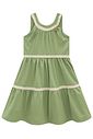 Vestido em linho com elastano 99040 Infanti Infantil Menina
