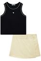 Conjunto de regata em canelado liz e short saia em tecido plano de viscose 94628 Lilimoon Teen Menina Conjunto de regata em canelado liz e short saia em tecido plano de viscose 94628 Lilimoon Teen Menina