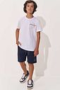 Conjunto de camiseta em meia malha e bermuda em moletom sem pelúcia 97980 Johnny Fox Teen Menino