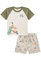 Conjunto de camiseta em malha fresh com elastano e bermuda em moletom linho sem pelúcia 98208 LucBoo Bebê Menino Conjunto de camiseta em malha fresh com elastano e bermuda em moletom linho sem pelúcia 98208 LucBoo Bebê Menino