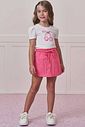 Conjunto de blusa em canelado liz e shorts saia em laise verano 96784 Infanti Infantil Menina Conjunto de blusa em canelado liz e shorts saia em laise verano 96784 Infanti Infantil Menina