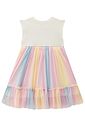 Vestido em canelado e tule com elastano 94949 Kukiê Infantil Menina Vestido em canelado e tule com elastano 94949 Kukiê Infantil Menina