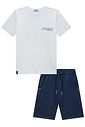 Conjunto de camiseta em meia malha e bermuda em nylon hidronatic supersoft premium 97255 LucBoo Infantil Menino Conjunto de camiseta em meia malha e bermuda em nylon hidronatic supersoft premium 97255 LucBoo Infantil Menino