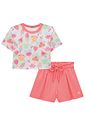 Conjunto de blusa em malha power e shorts em canelado liz 95420 Infanti Infantil Menina Conjunto de blusa em malha power e shorts em canelado liz 95420 Infanti Infantil Menina