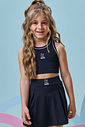 Top cropped em poliamida 96992 Kukiê Infantil Menina