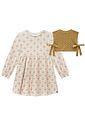 Vestido em malha comfy com colete em tricot 87538 Infanti Bebê Menina Vestido em malha comfy com colete em tricot 87538 Infanti Bebê Menina
