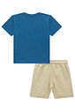 Conjunto de camiseta em meia malha e bermuda em cotton jeans com elastano 95429 Johnny Fox Teen Menino Conjunto de camiseta em meia malha e bermuda em cotton jeans com elastano 95429 Johnny Fox Teen Menino