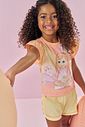 Conjunto de pijama de blusa em flamê e shorts em meia malha 88747 Kukiê Infantil Menina Conjunto de pijama de blusa em flamê e shorts em meia malha 88747 Kukiê Infantil Menina