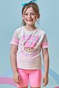 Blusa em meia malha e tela 96989 Kukiê Infantil Menina Blusa em meia malha e tela 96989 Kukiê Infantil Menina