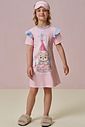 Camisola em meia malha. Acompanha máscara 96014 Infanti Infantil Menina