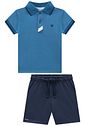 Conjunto de caisa polo em piquet com elastano e bermuda em sarja girassol com elastano 95433 Johnny Fox Teen Menino