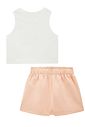 Conjunto de regata em canelado liz e short saia em moletom sem pelúcia 96234 Lilimoon Teen Menina