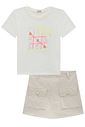 Conjunto de blusa em meia malha e short saia em moletom sem pelúcia 96845 Vic Teen Menina Conjunto de blusa em meia malha e short saia em moletom sem pelúcia 96845 Vic Teen Menina