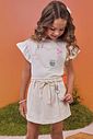 Conjunto de blusa em meia malha e short saia em moletom sem pelúcia 99586 Kukiê Infantil Menina Conjunto de blusa em meia malha e short saia em moletom sem pelúcia 99586 Kukiê Infantil Menina