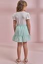 Conjunto de blusa em cotton e saia em tricoline listrado 96431 Kukiê Infantil Menina Conjunto de blusa em cotton e saia em tricoline listrado 96431 Kukiê Infantil Menina